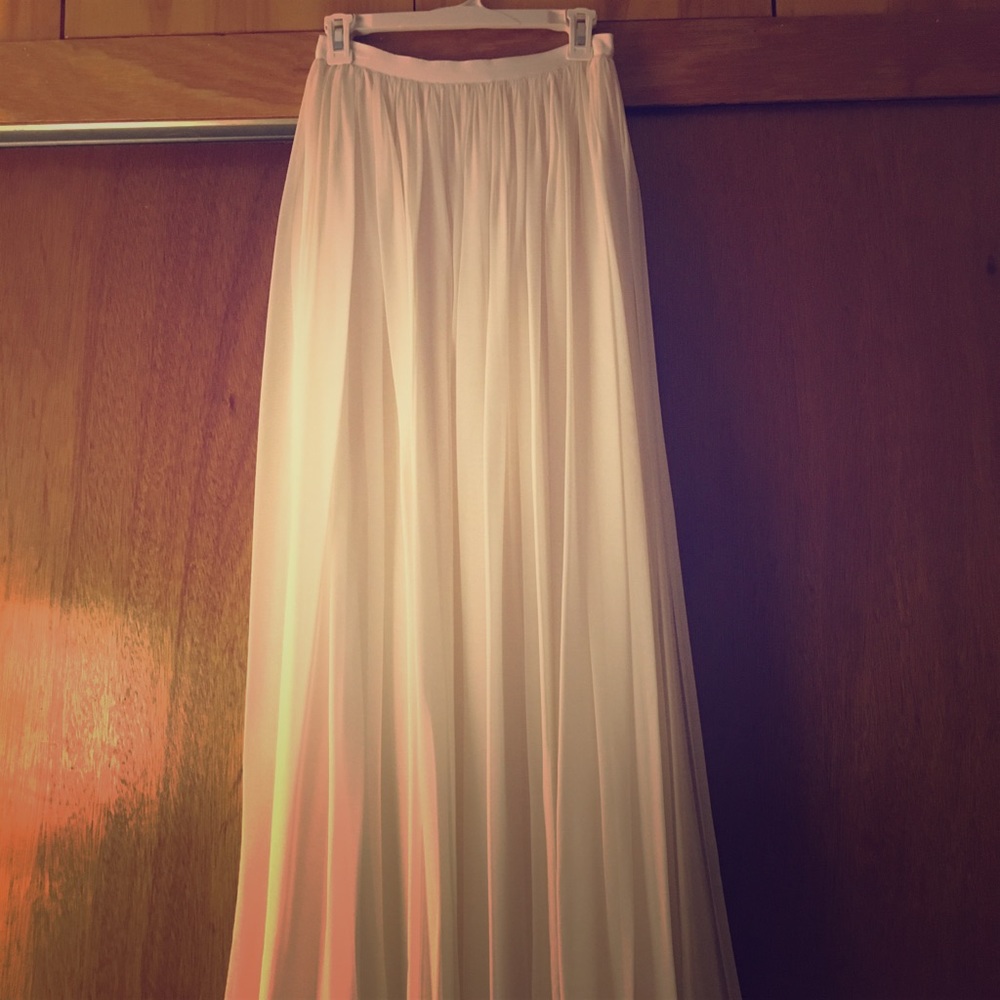 Mathieu Mirano Ruched chiffon Long evening skirt